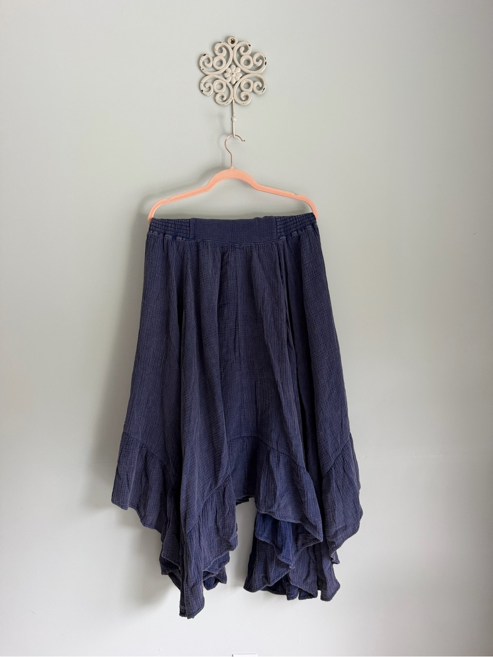 NATURAL LIFE Navy Blue Convertible Skirt to Bandeau Dress.  size Large NWT